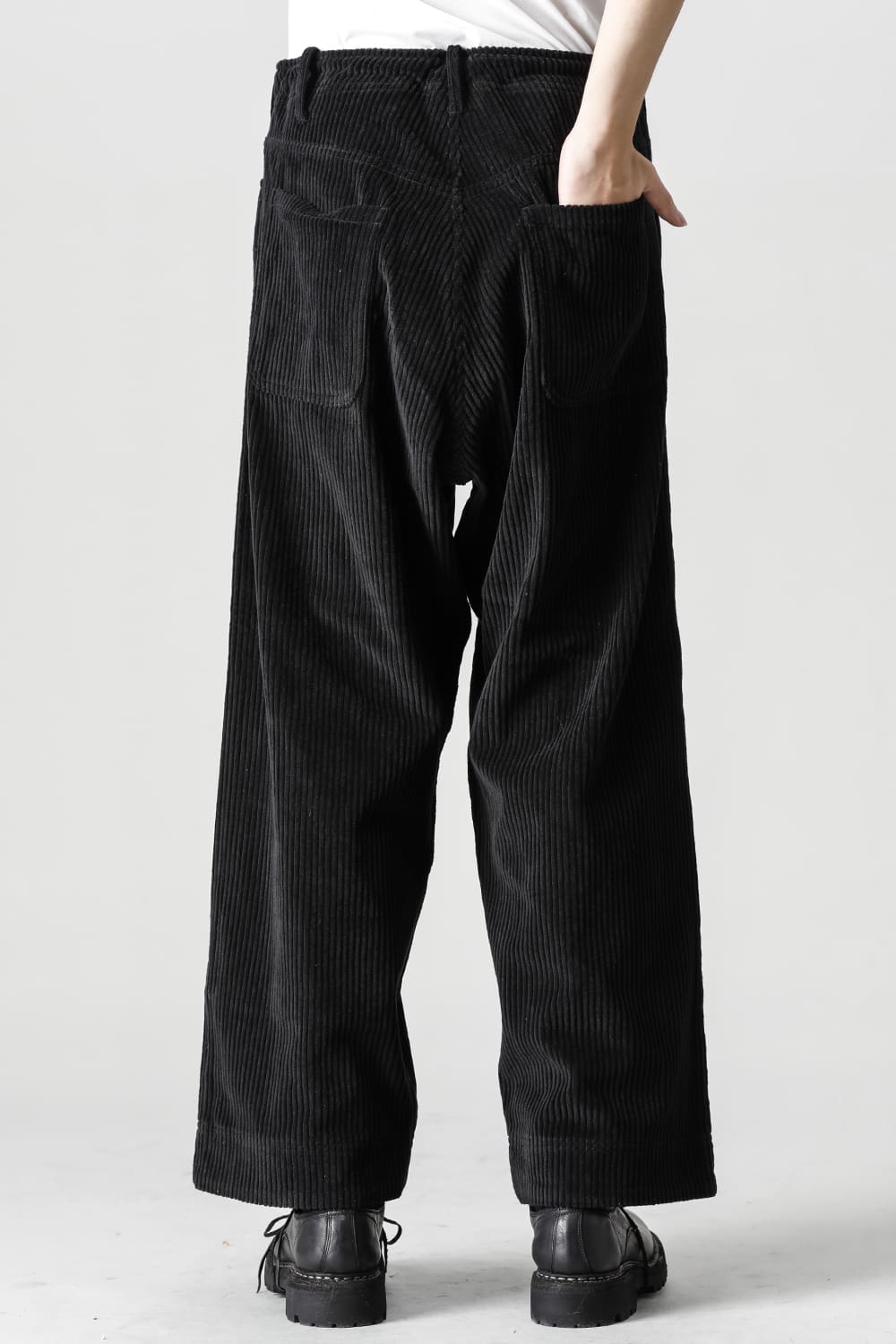 TROUSERS Wide Wale Corduroy Black