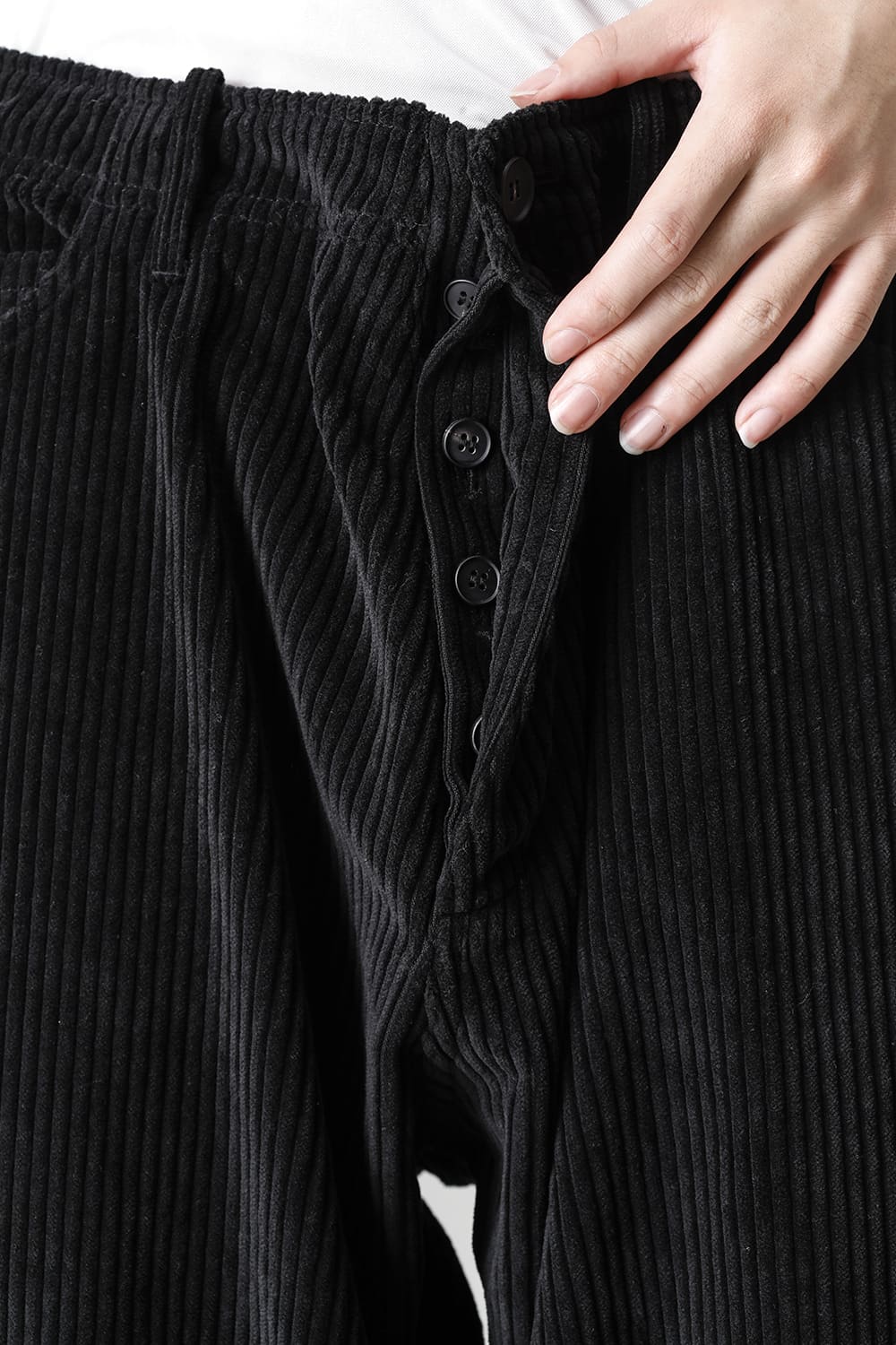 TROUSERS Wide Wale Corduroy Black