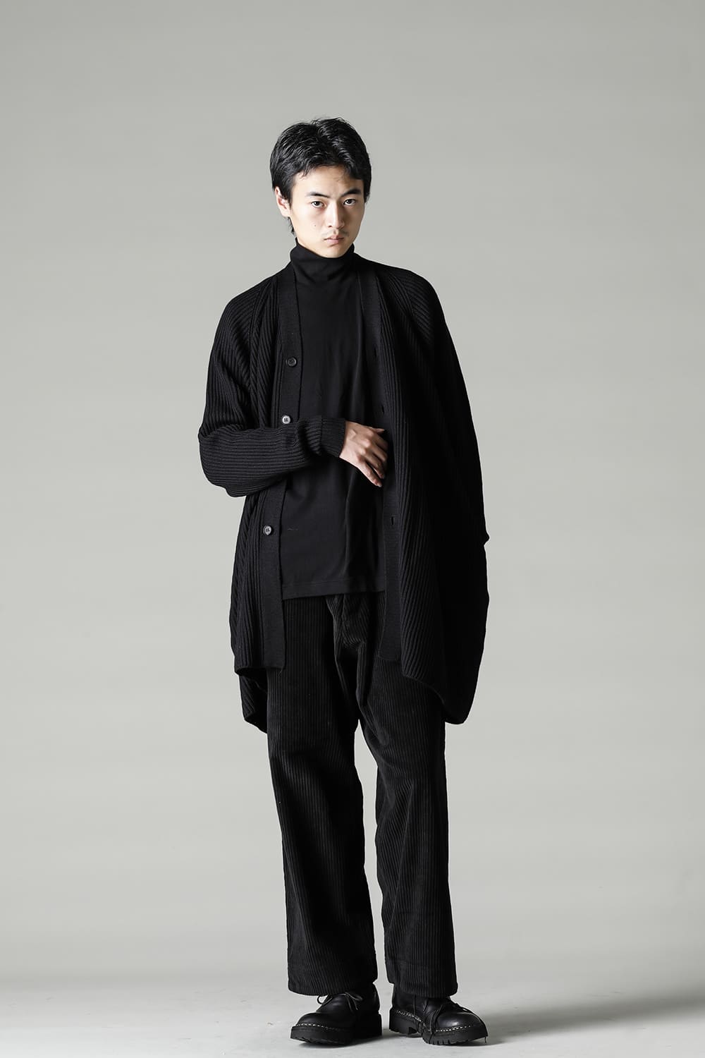 TROUSERS Wide Wale Corduroy Black