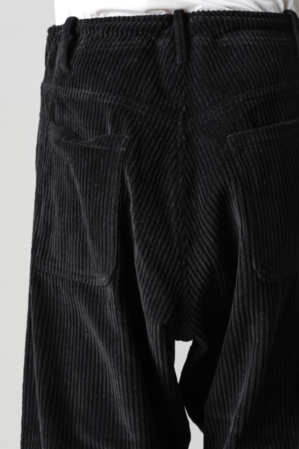 TROUSERS Wide Wale Corduroy Black