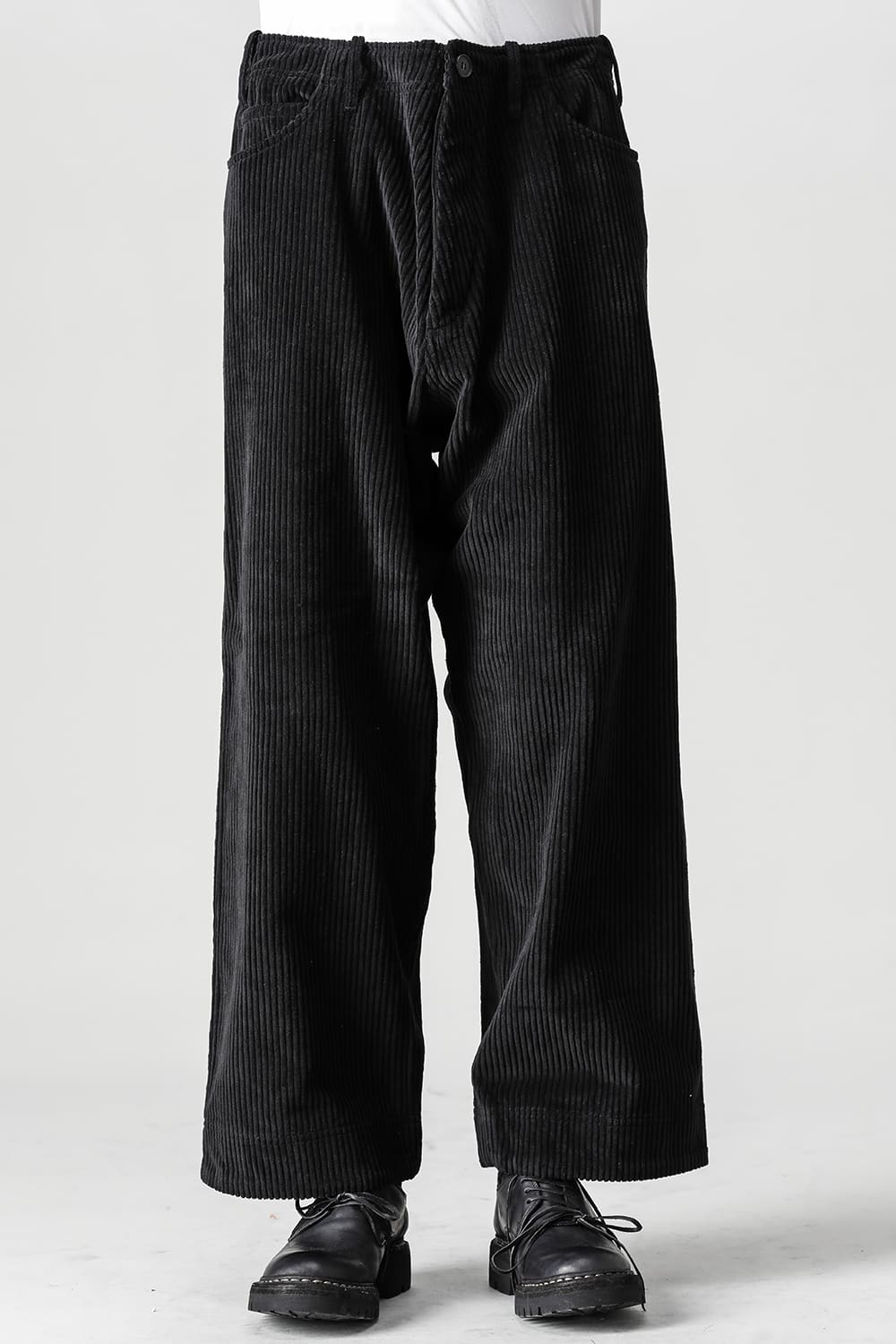 TROUSERS Wide Wale Corduroy Black