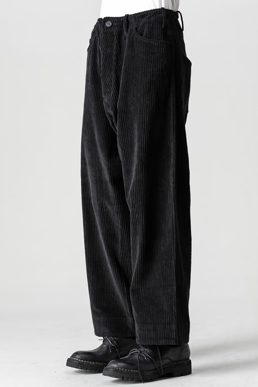 TROUSERS Wide Wale Corduroy Black