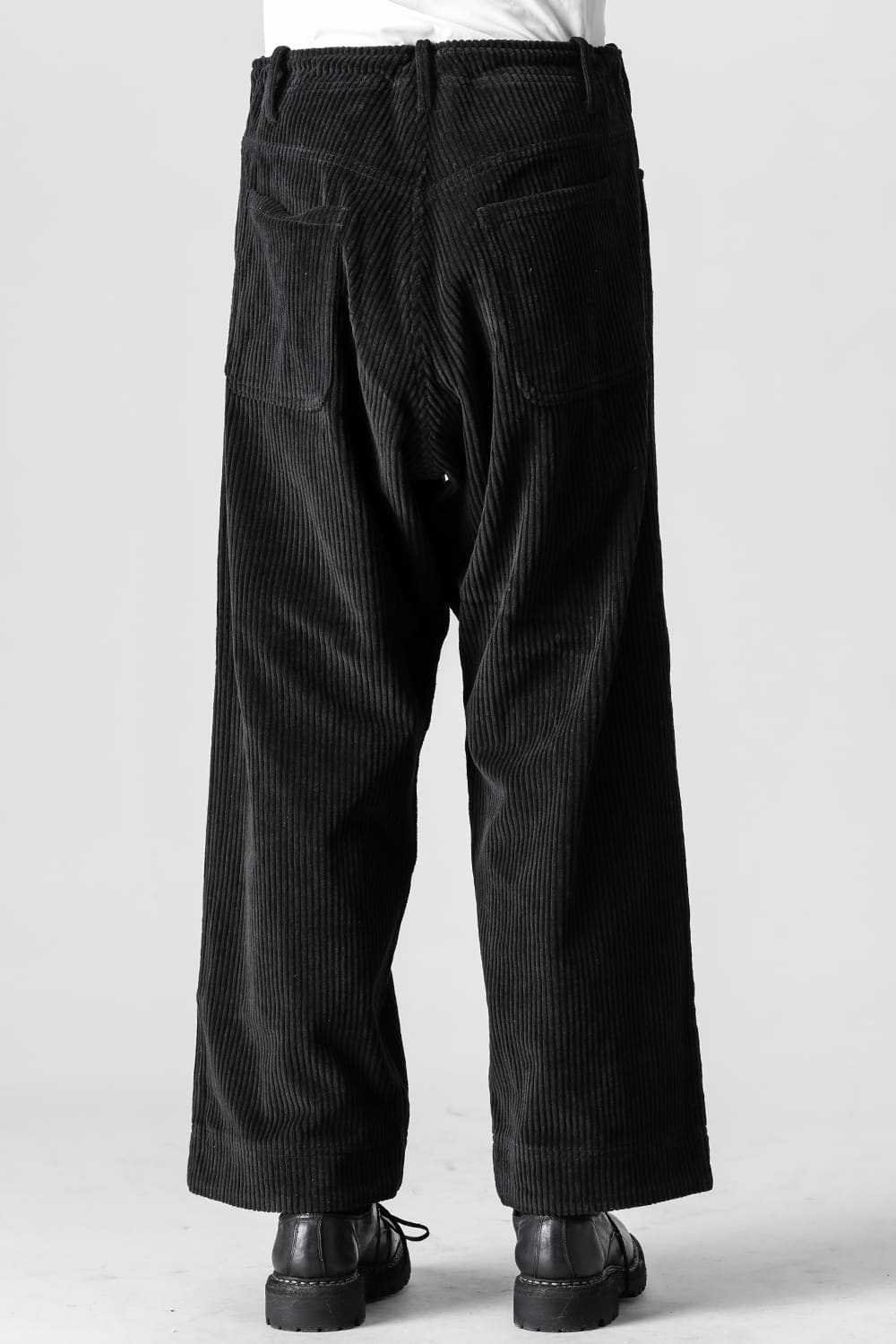 TROUSERS Wide Wale Corduroy Black