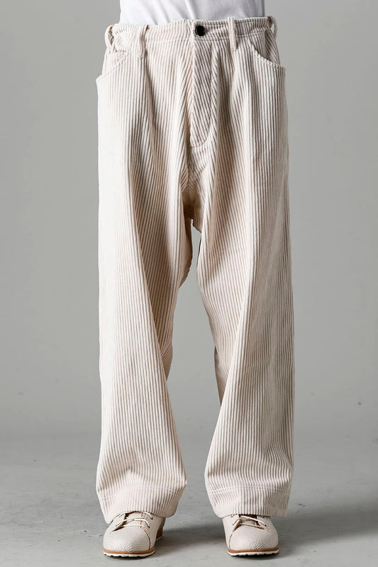 TROUSERS Wide Wale Corduroy Off White