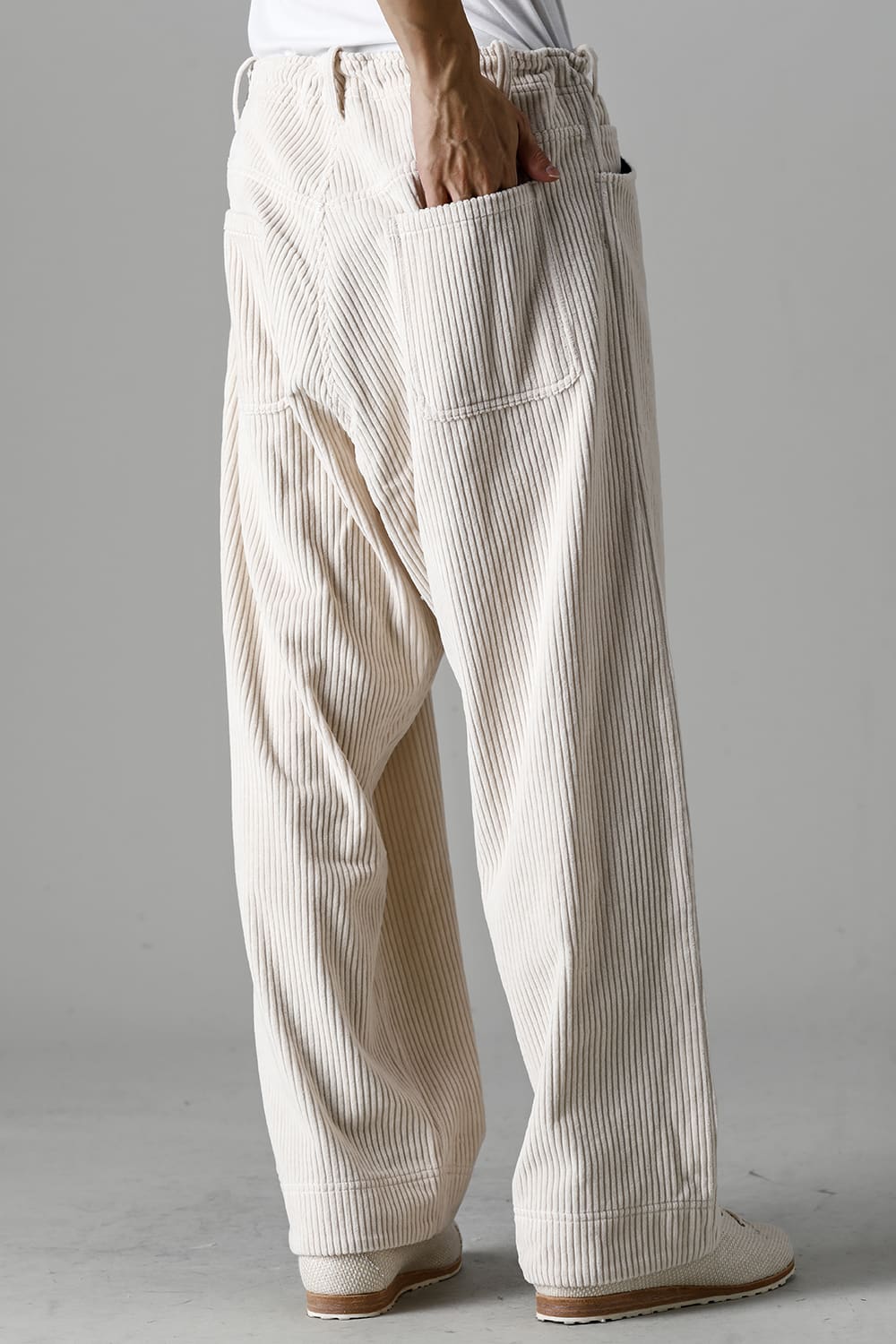 TROUSERS Wide Wale Corduroy Off White