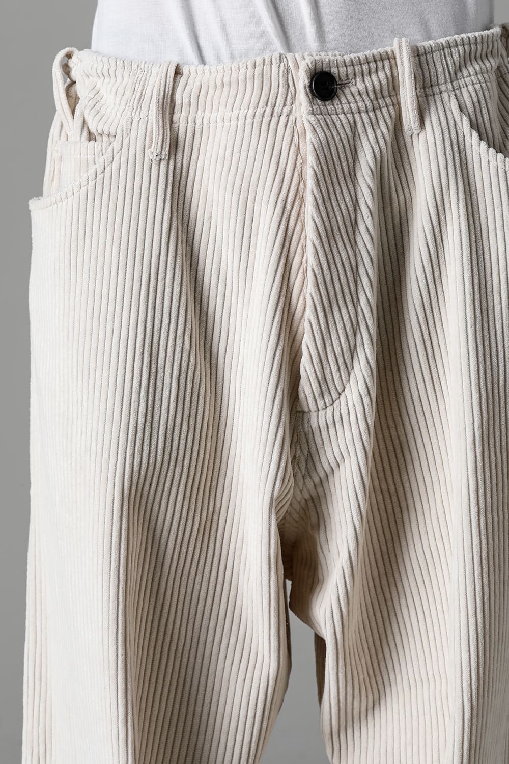 TROUSERS Wide Wale Corduroy Off White