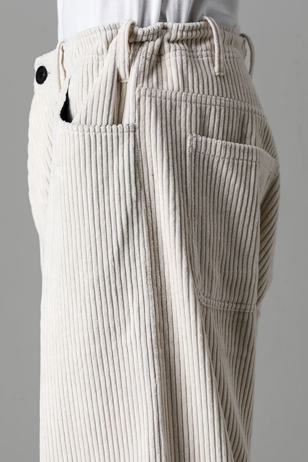 TROUSERS Wide Wale Corduroy Off White