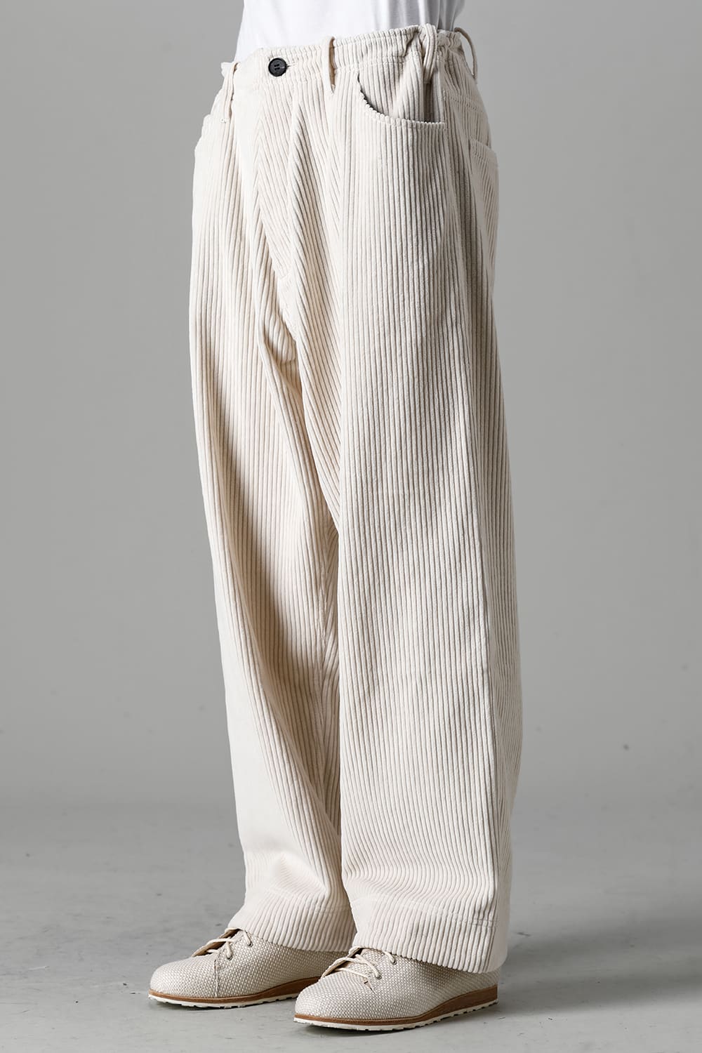 TROUSERS Wide Wale Corduroy Off White