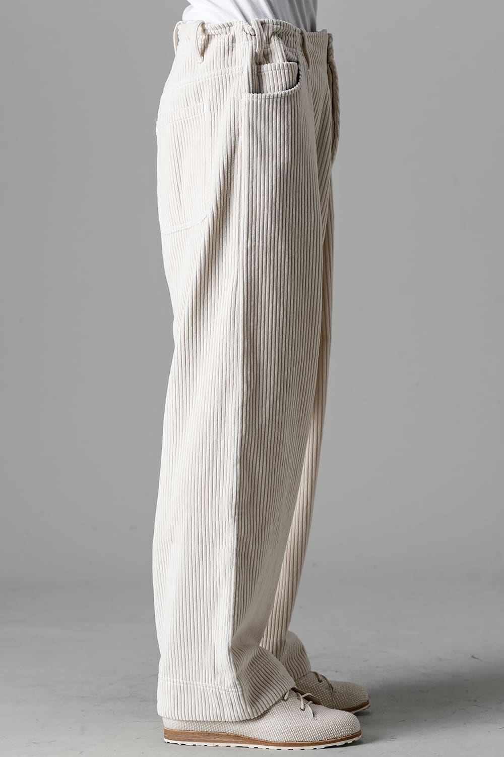 TROUSERS Wide Wale Corduroy Off White