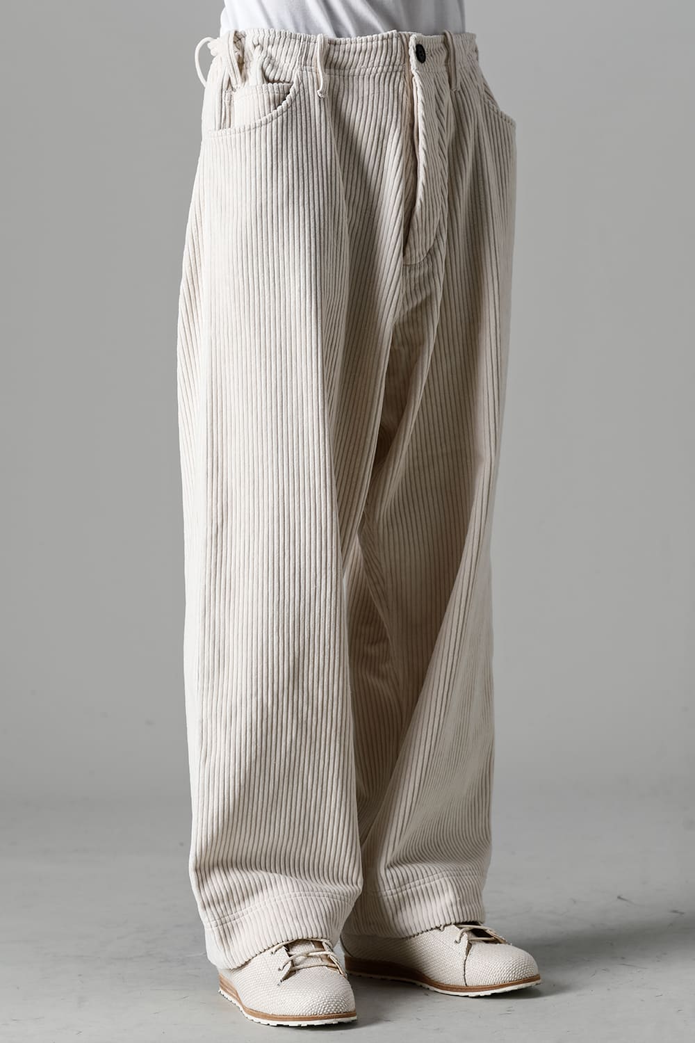 TROUSERS Wide Wale Corduroy Off White