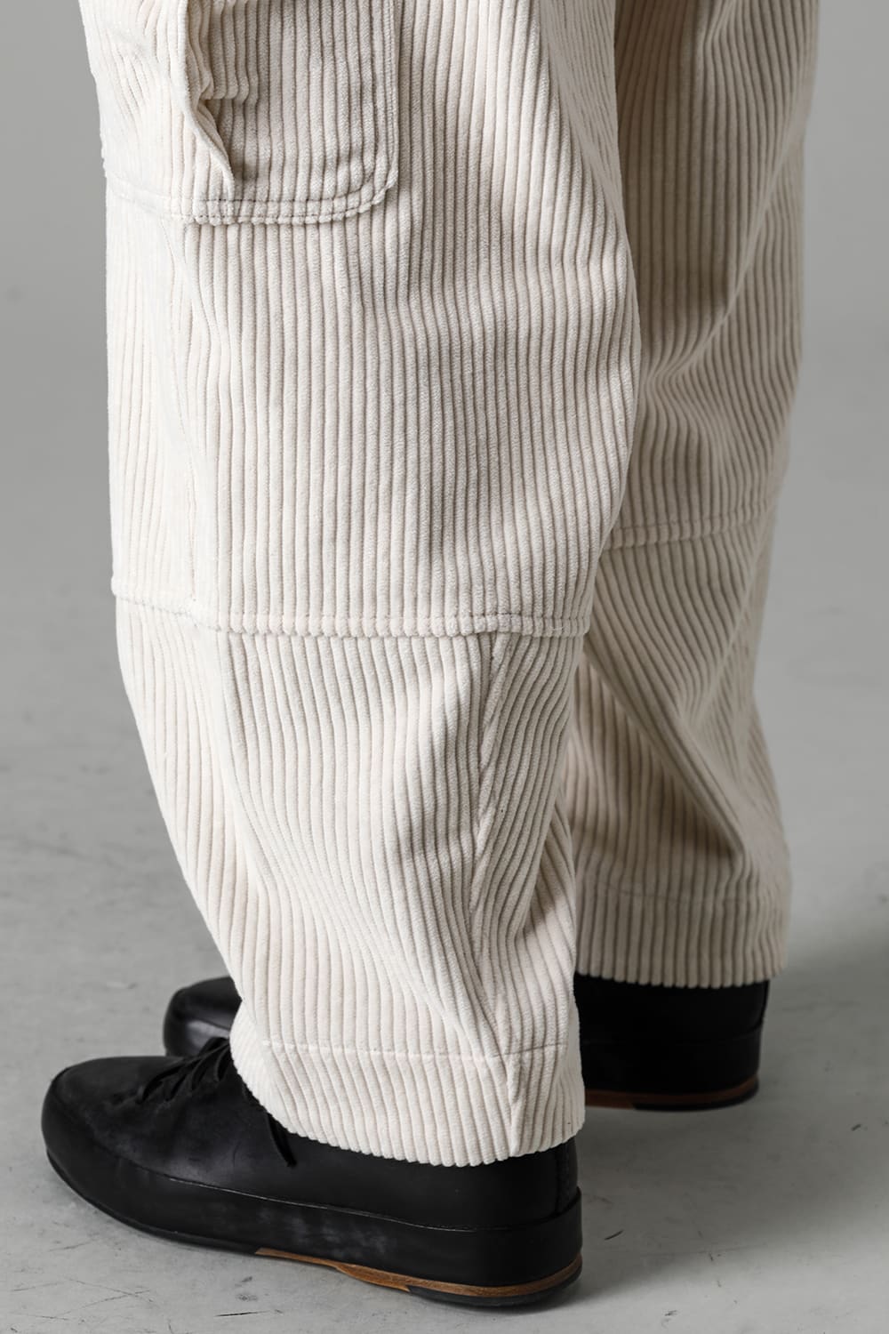 CARGO TROUSERS Wide Wale Corduroy Off White