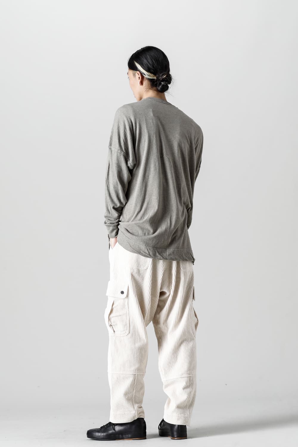 CARGO TROUSERS Wide Wale Corduroy Off White