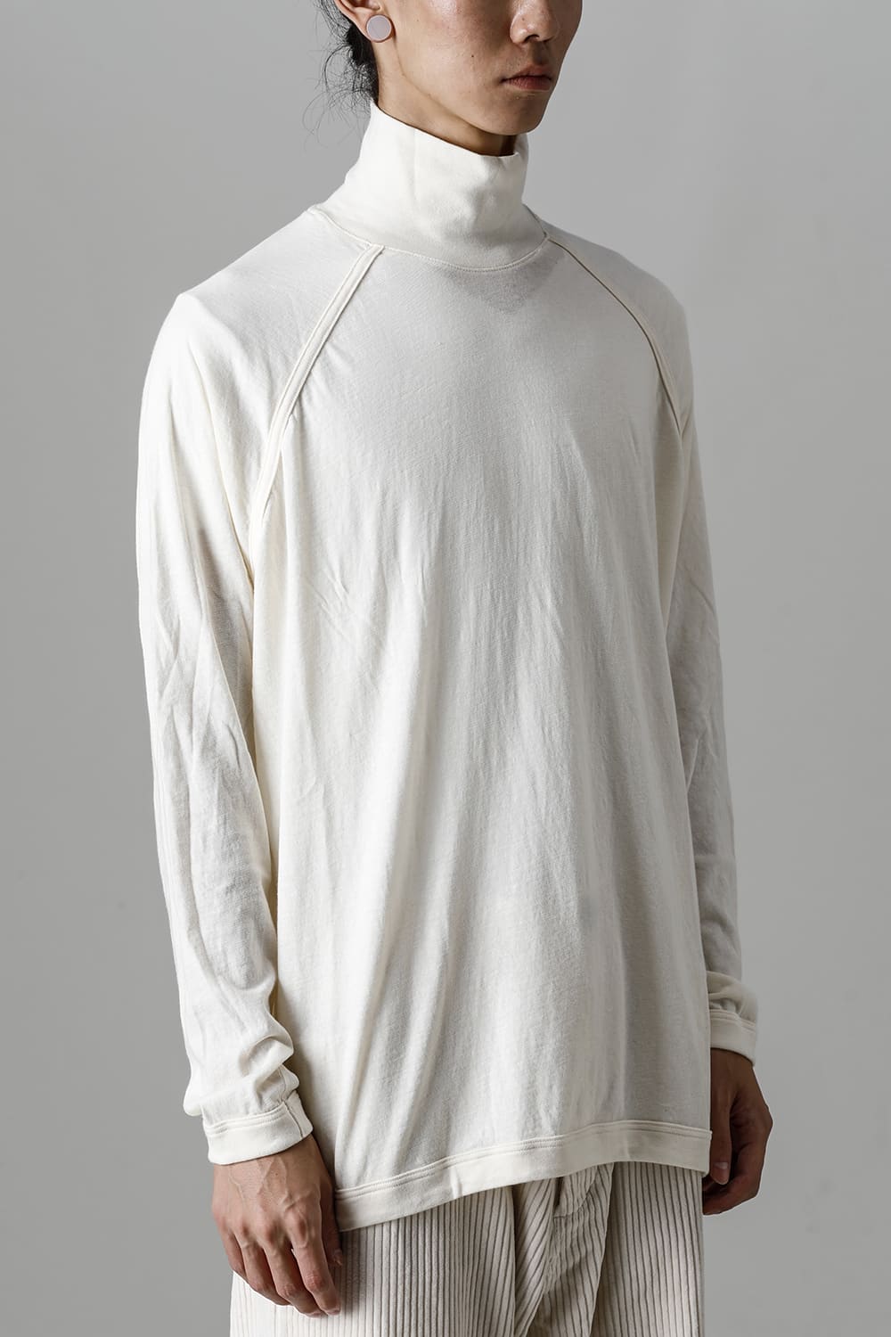 TURTLE NECK TEE Cotton Wool Jersey Kinari