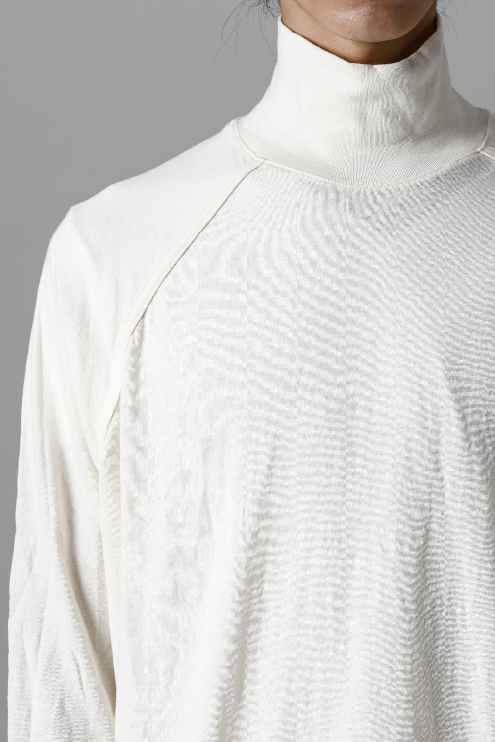 TURTLE NECK TEE Cotton Wool Jersey Kinari