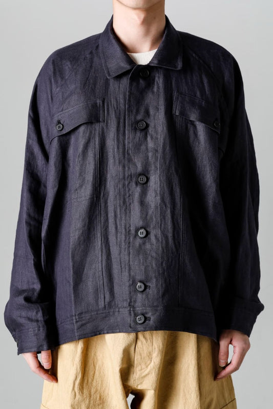 DENIM JACKET DK GREY Dense Herringbone