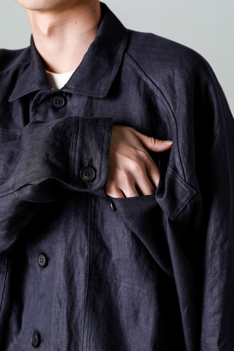 DENIM JACKET DK GREY Dense Herringbone