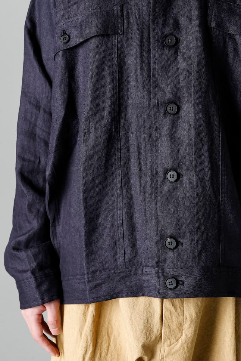 DENIM JACKET DK GREY Dense Herringbone