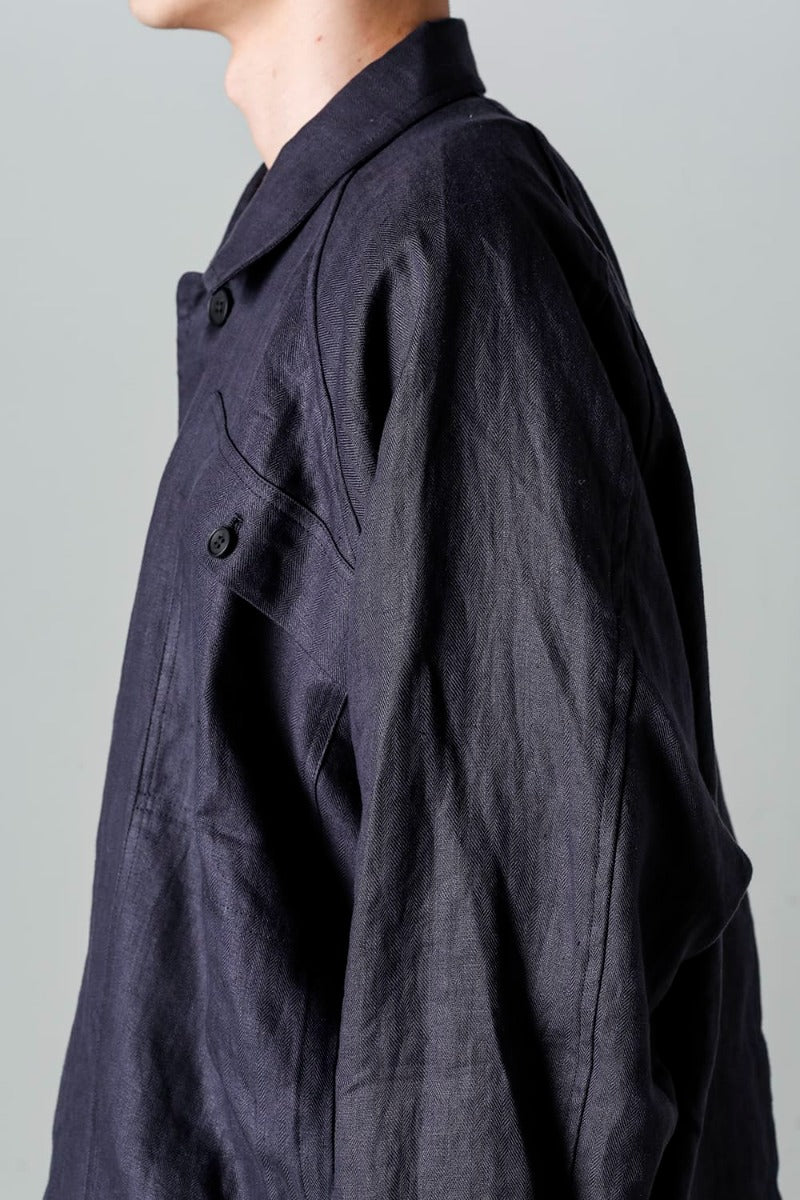 DENIM JACKET DK GREY Dense Herringbone