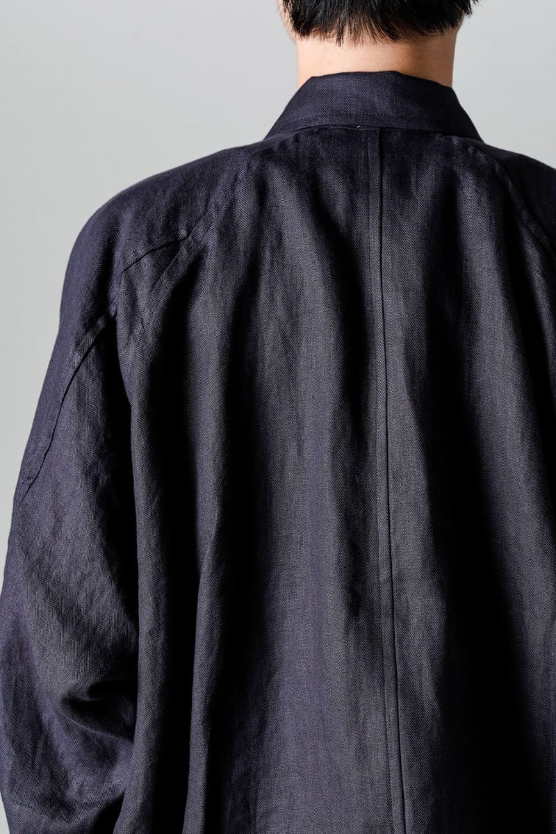 DENIM JACKET DK GREY Dense Herringbone