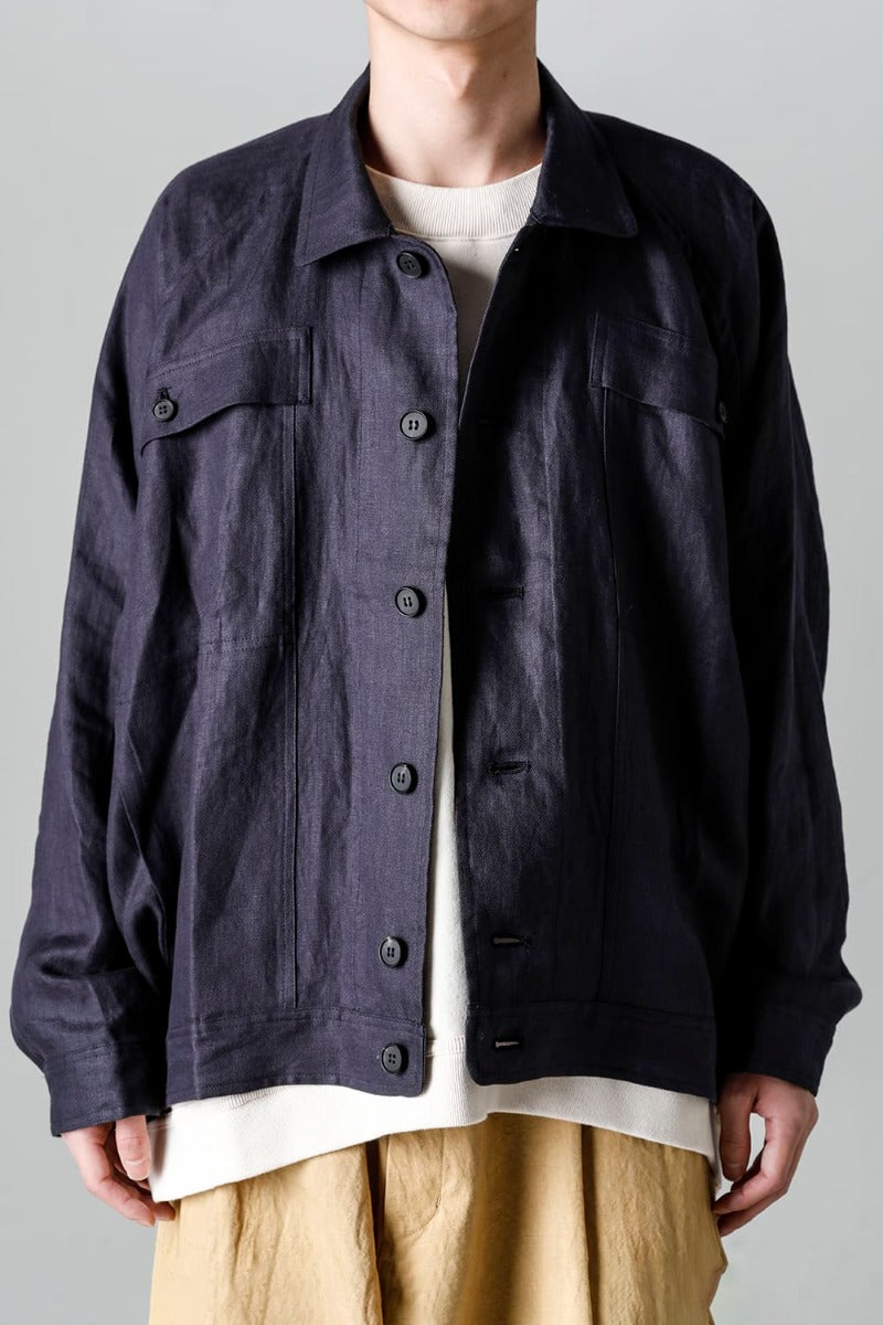 DENIM JACKET DK GREY Dense Herringbone