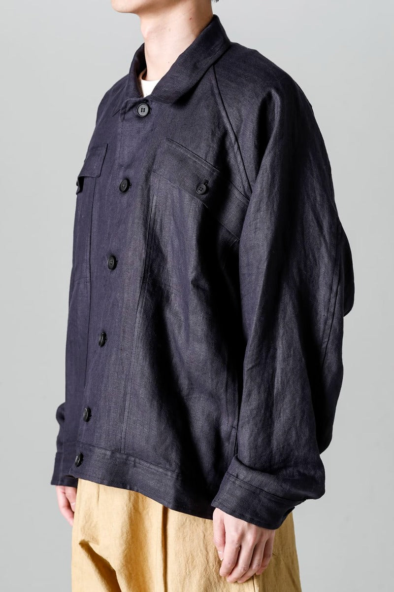 DENIM JACKET DK GREY Dense Herringbone