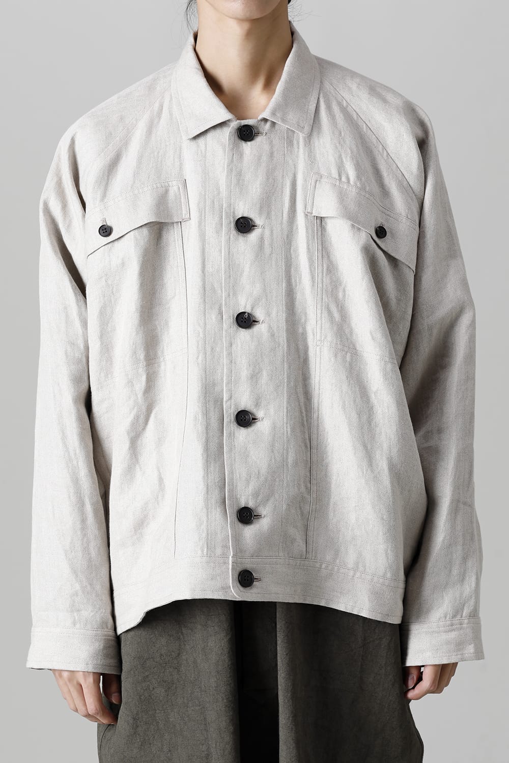 DENIM JACKET KINARI Dense Herringbone