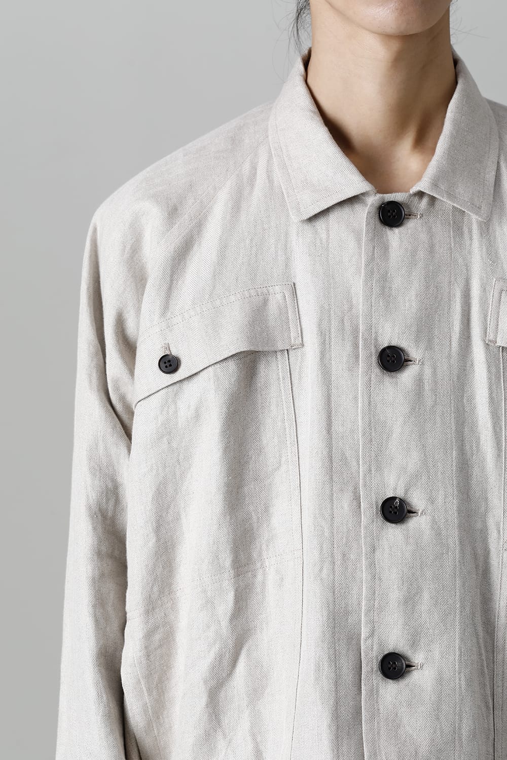 DENIM JACKET KINARI Dense Herringbone