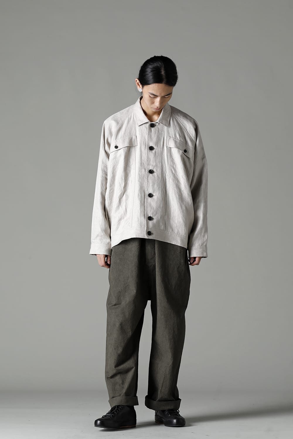 DENIM JACKET KINARI Dense Herringbone