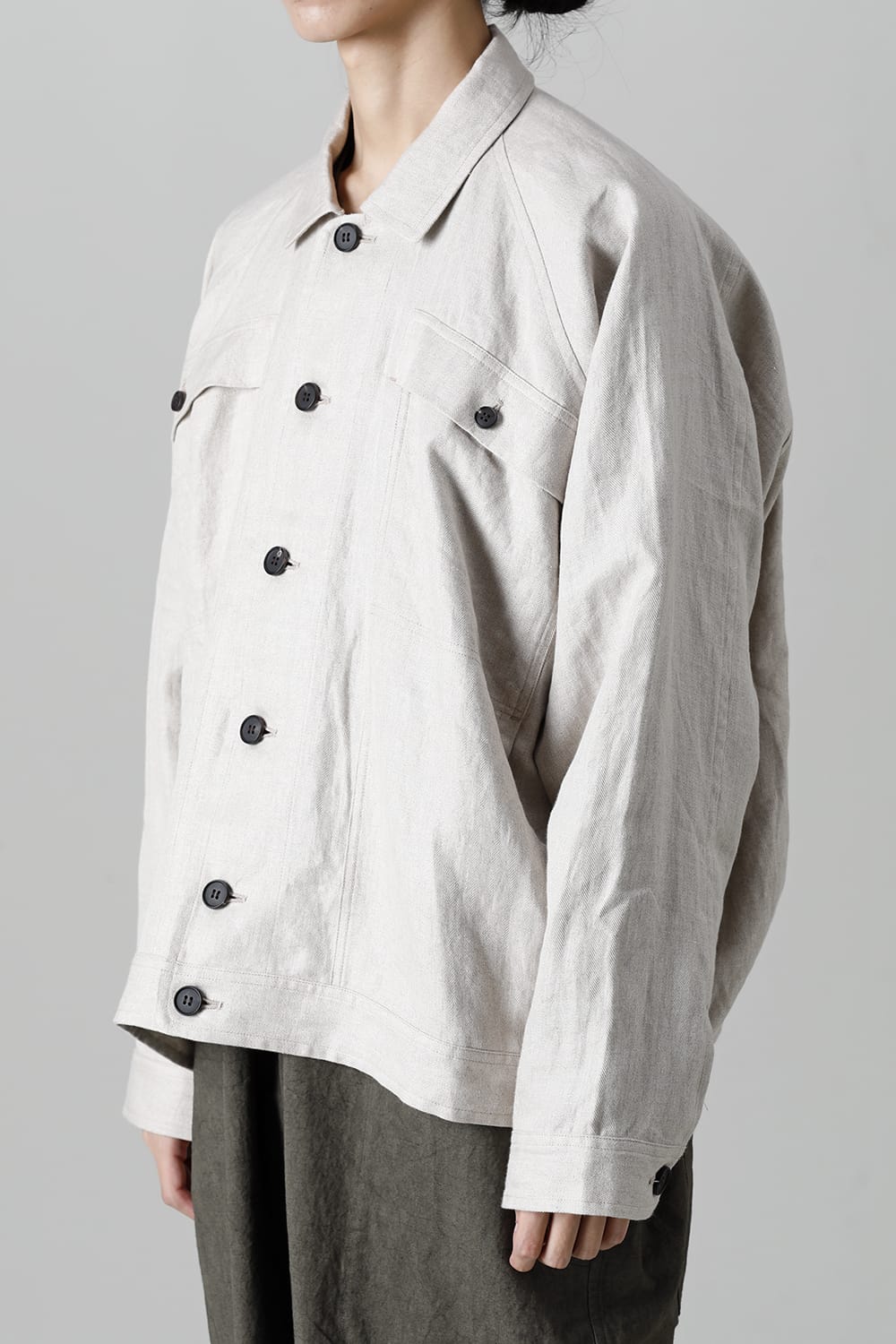 DENIM JACKET KINARI Dense Herringbone