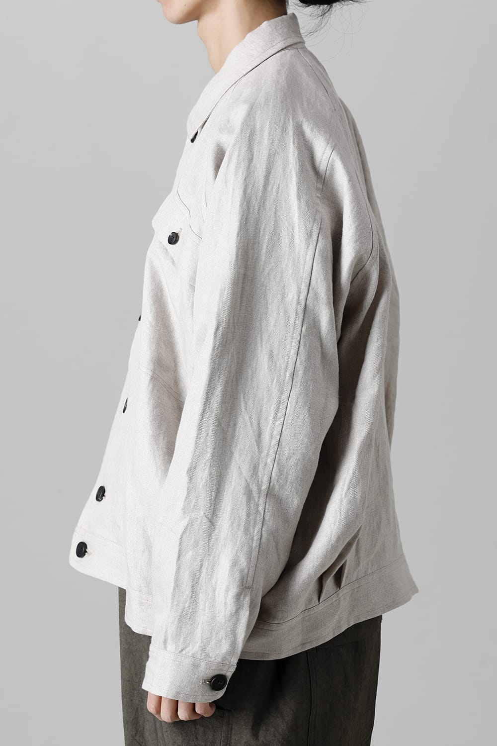 DENIM JACKET KINARI Dense Herringbone