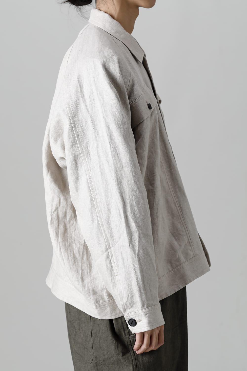 DENIM JACKET KINARI Dense Herringbone