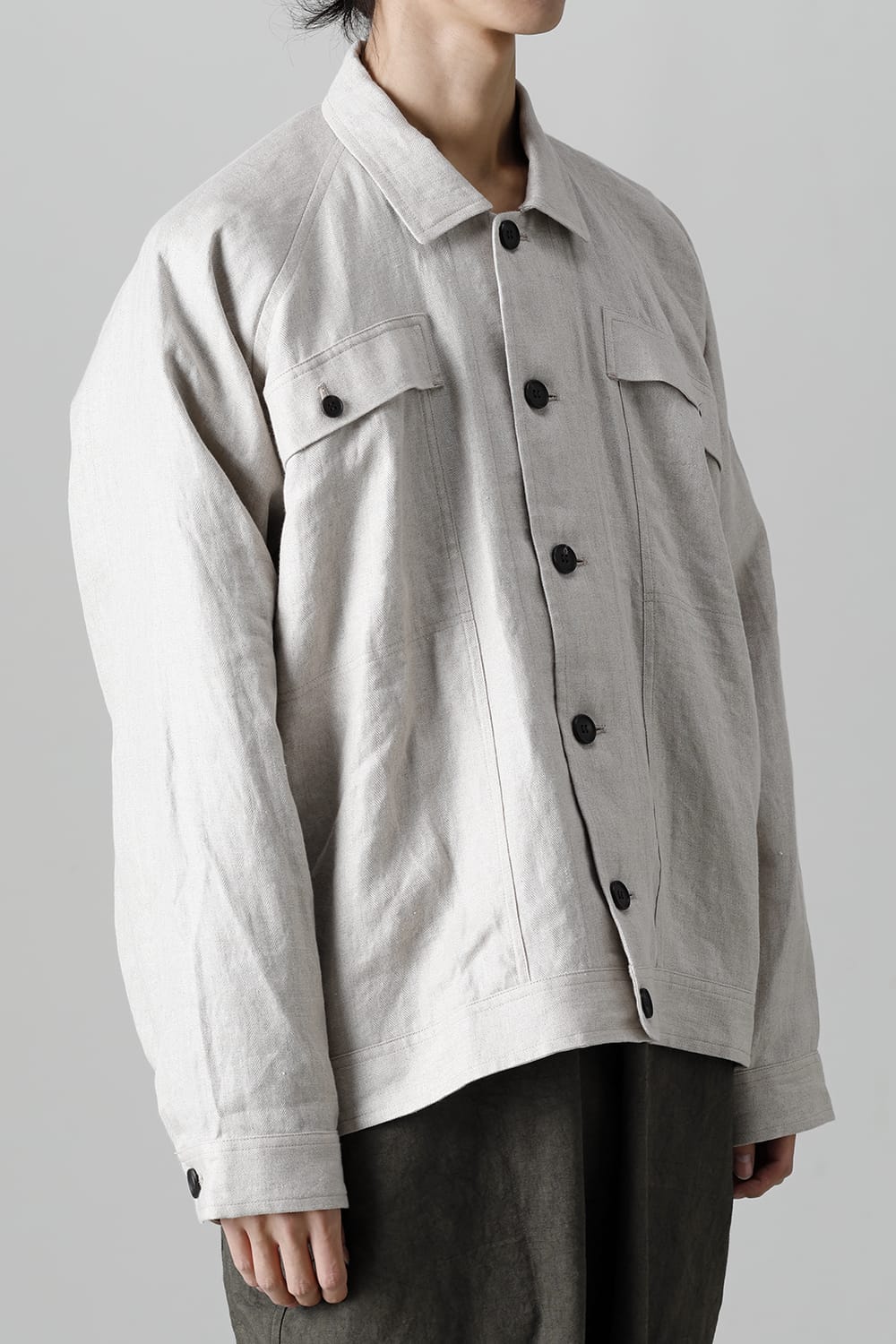 DENIM JACKET KINARI Dense Herringbone