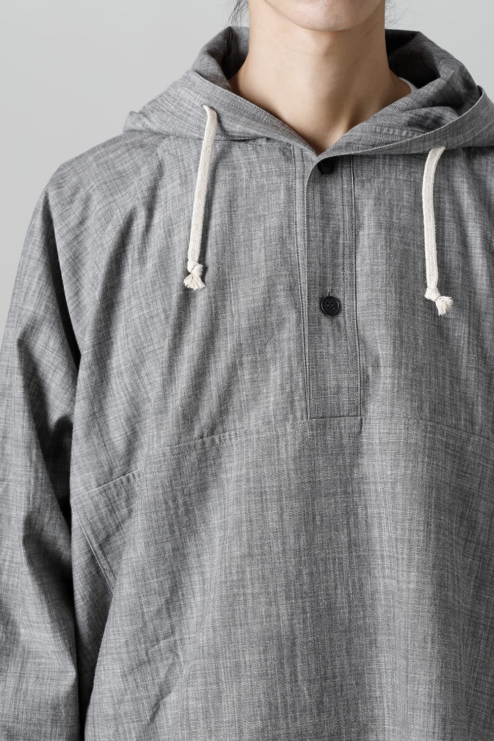 HOODED PULLOVER JACKET GREY SUMI Chambrey