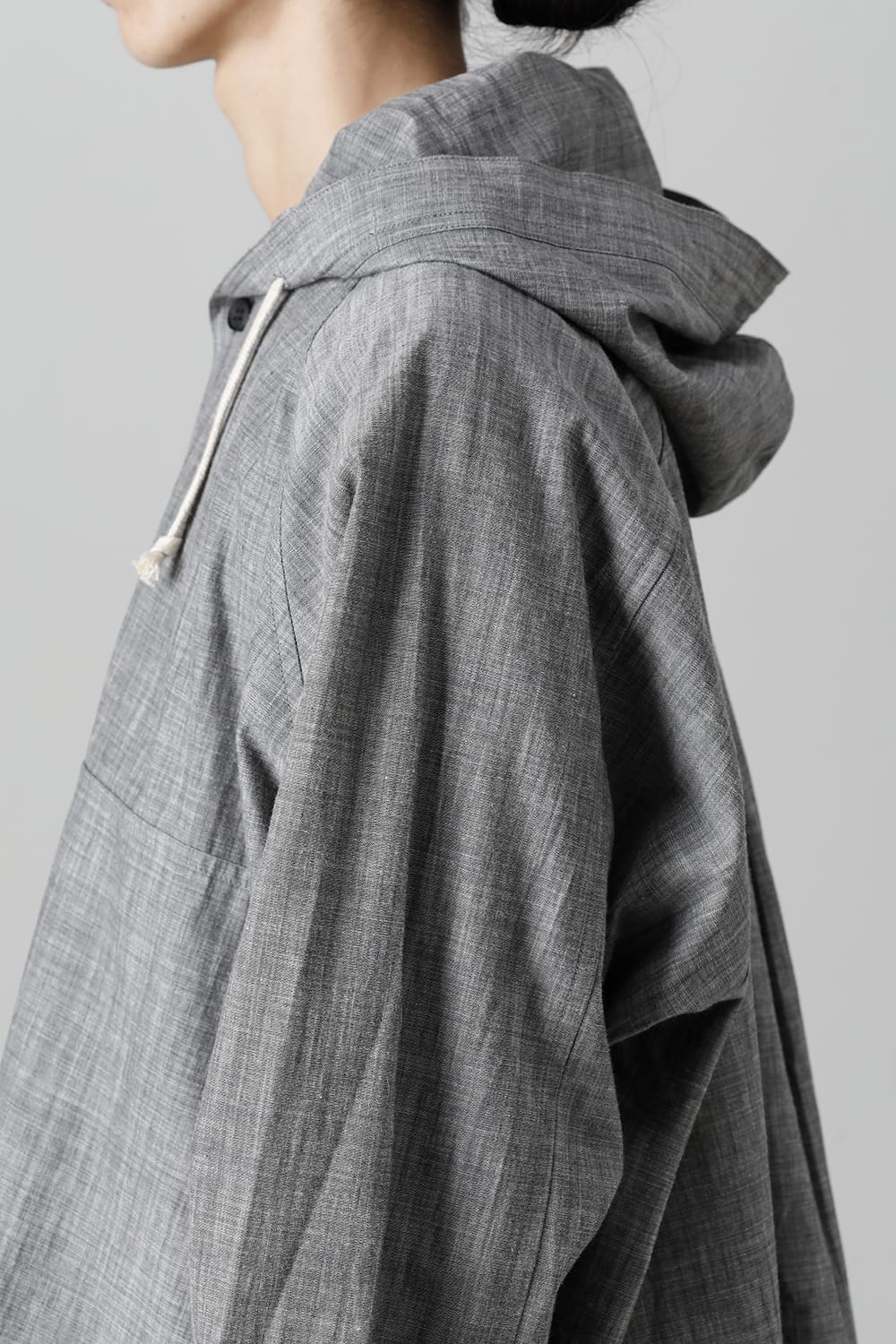 HOODED PULLOVER JACKET GREY SUMI Chambrey