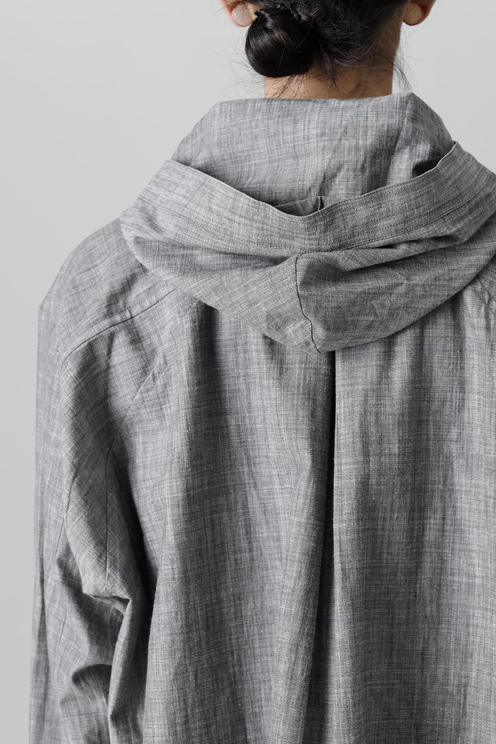 HOODED PULLOVER JACKET GREY SUMI Chambrey