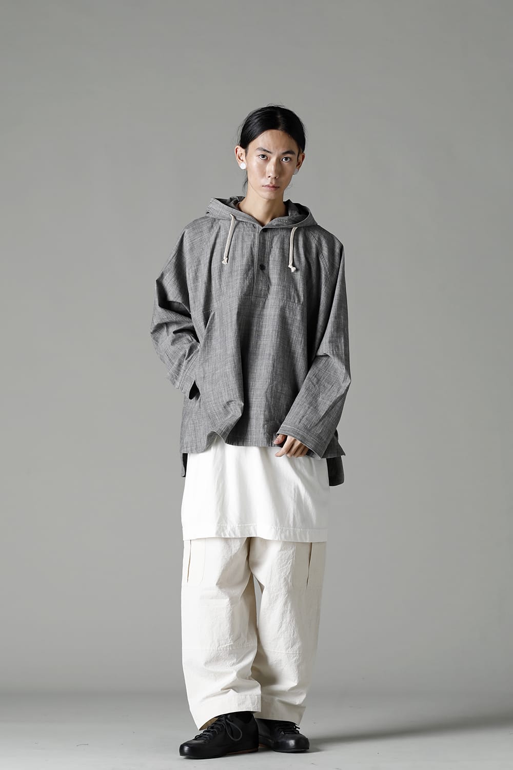 HOODED PULLOVER JACKET GREY SUMI Chambrey