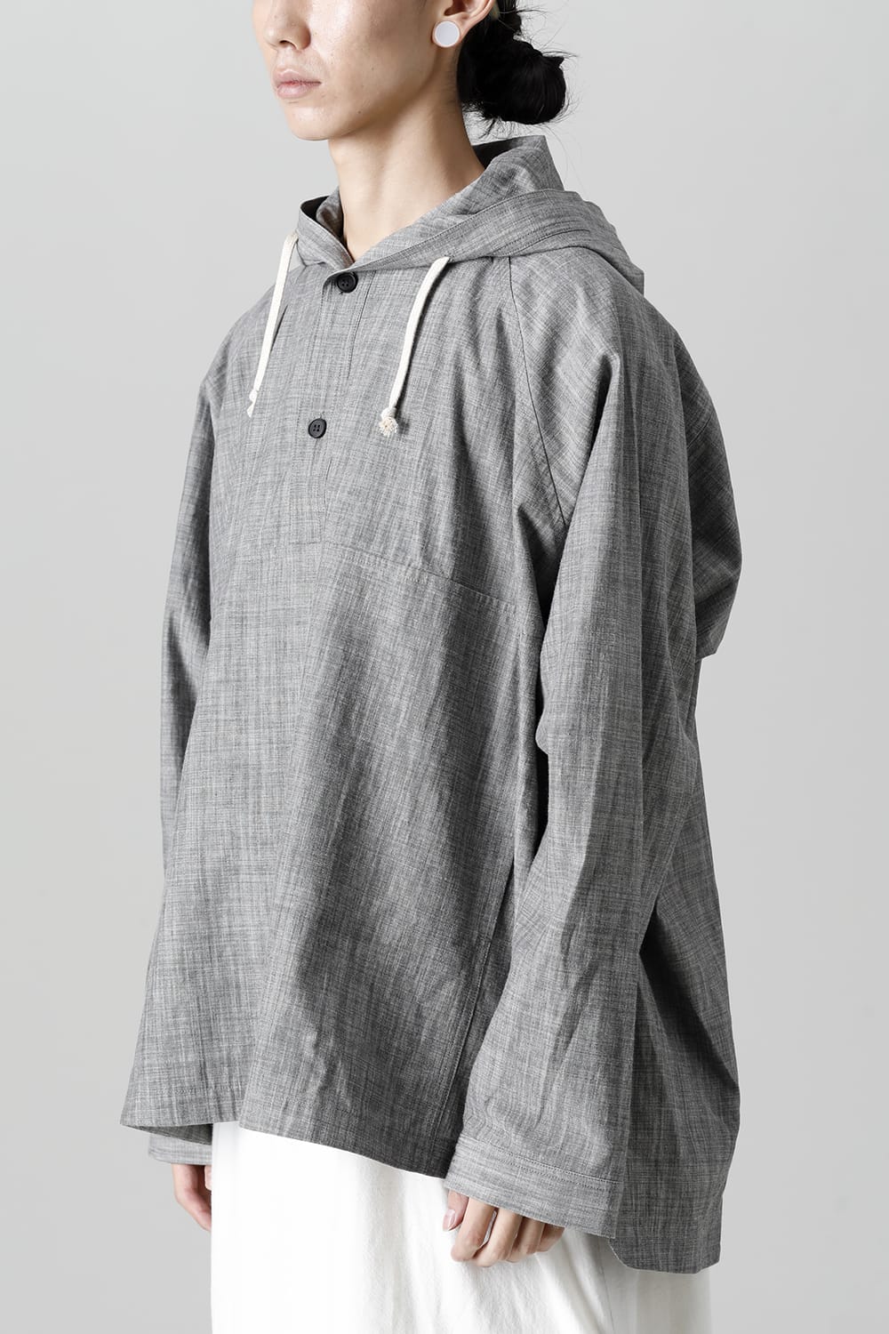 HOODED PULLOVER JACKET GREY SUMI Chambrey