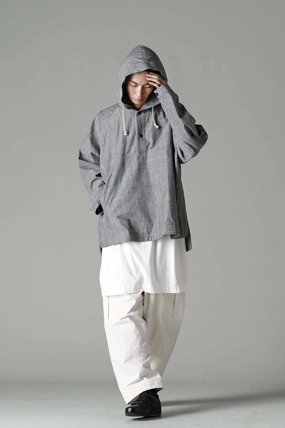 HOODED PULLOVER JACKET GREY SUMI Chambrey