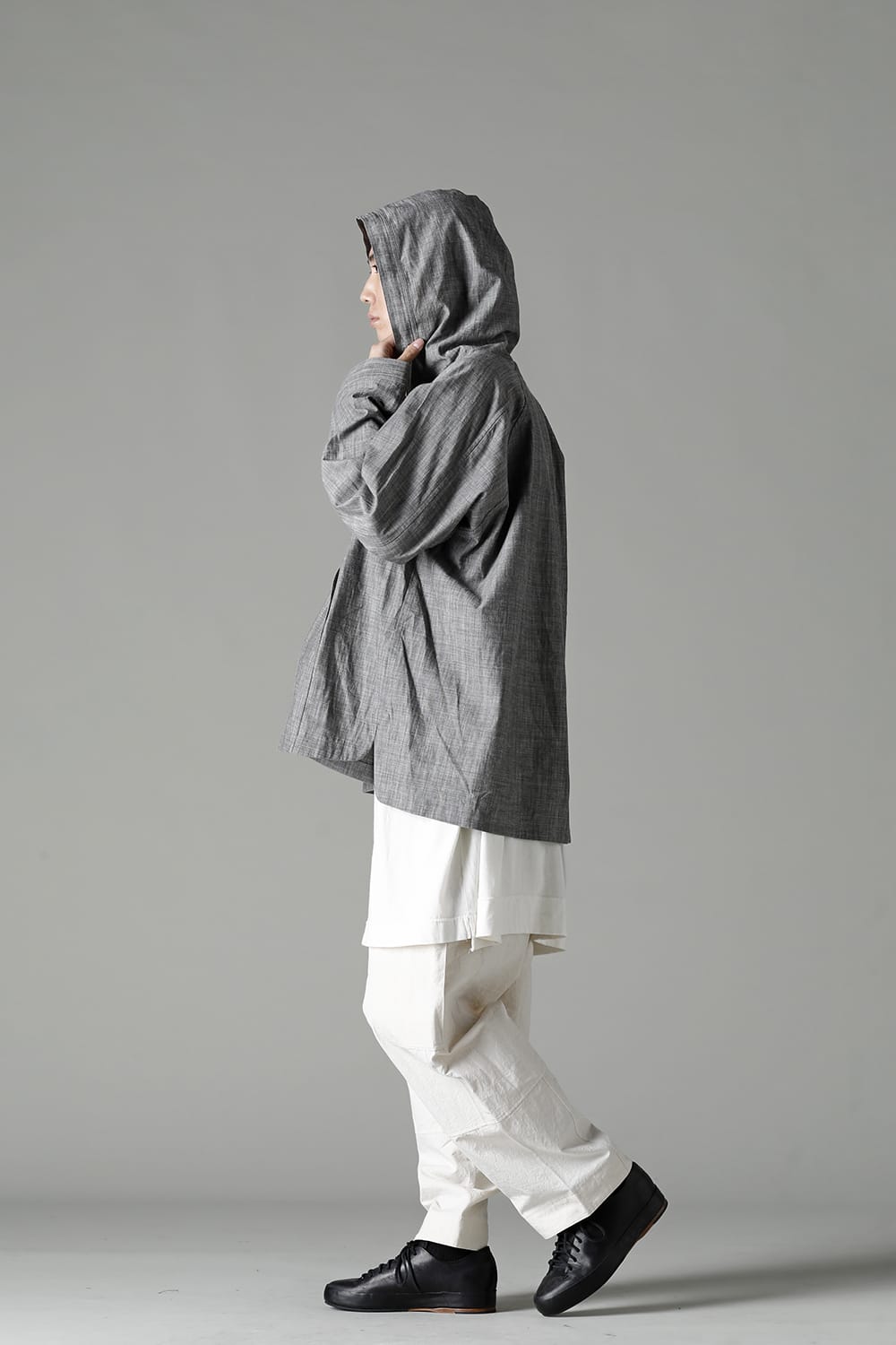 HOODED PULLOVER JACKET GREY SUMI Chambrey