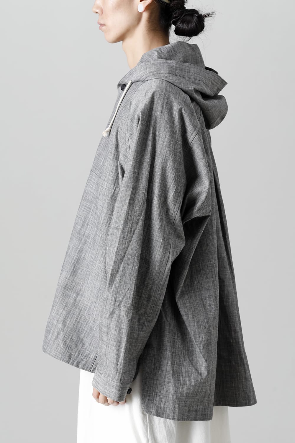 HOODED PULLOVER JACKET GREY SUMI Chambrey