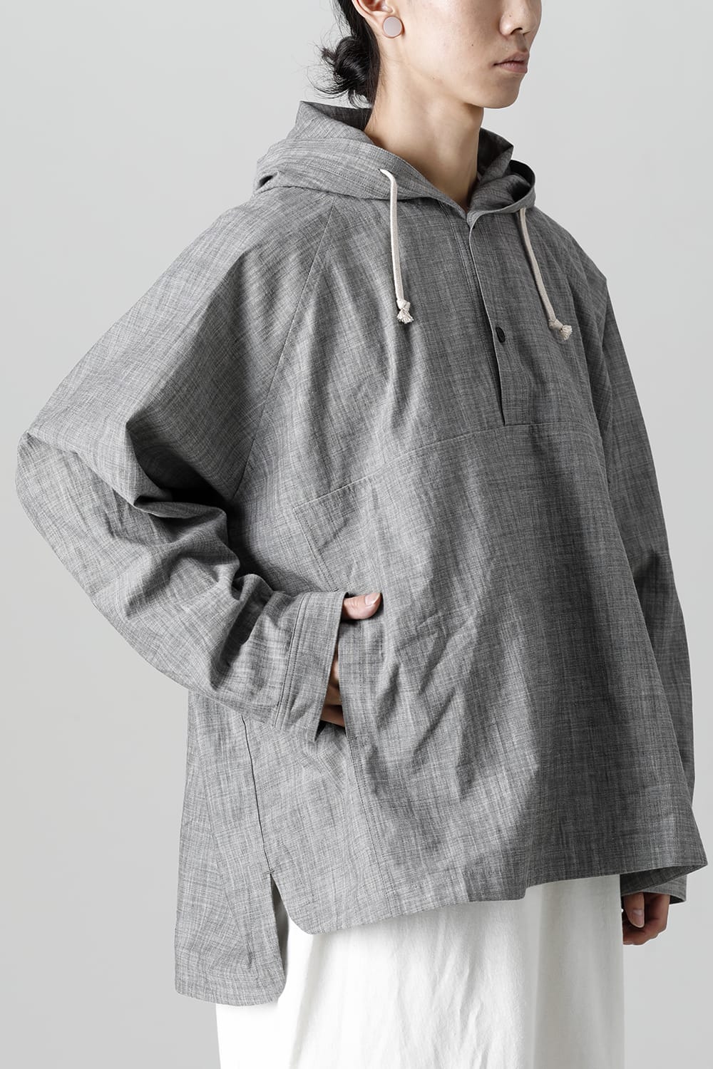 HOODED PULLOVER JACKET GREY SUMI Chambrey