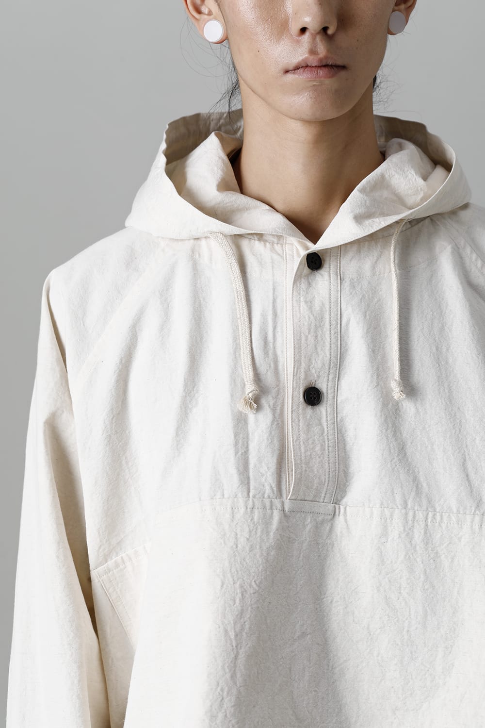 HOODED PULLOVER JACKET KINARI Fine Canvas