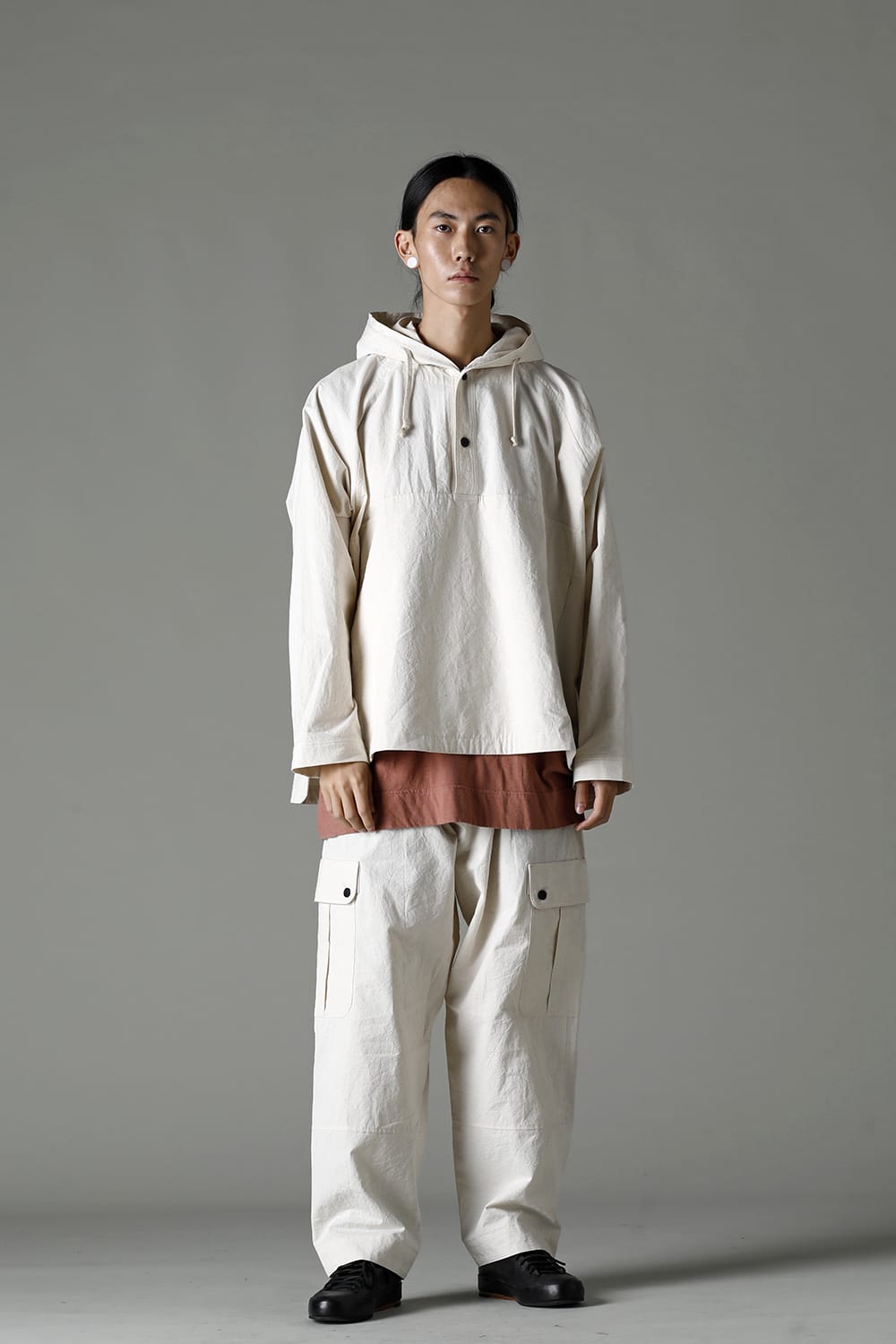 HOODED PULLOVER JACKET KINARI Fine Canvas