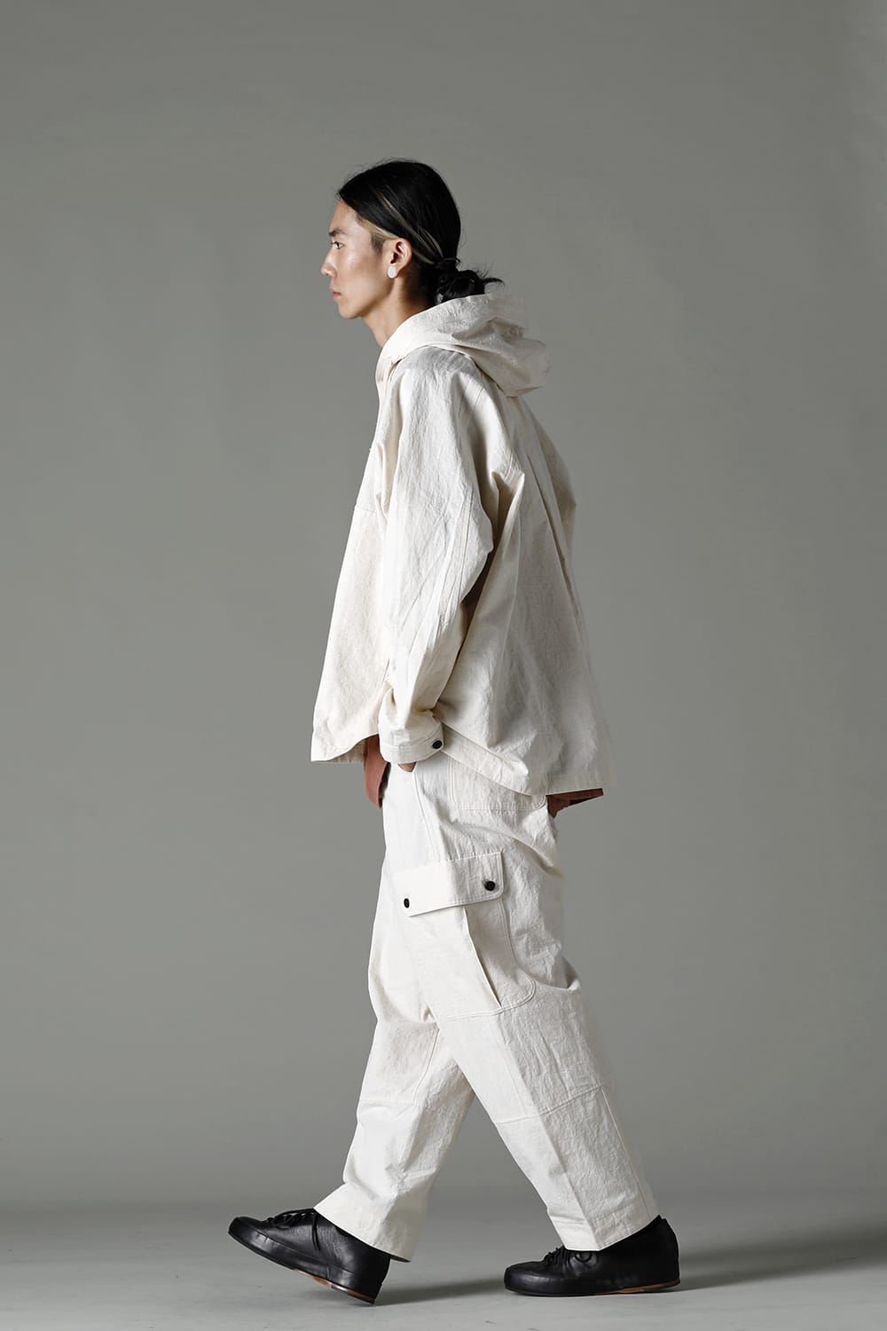 HOODED PULLOVER JACKET KINARI Fine Canvas