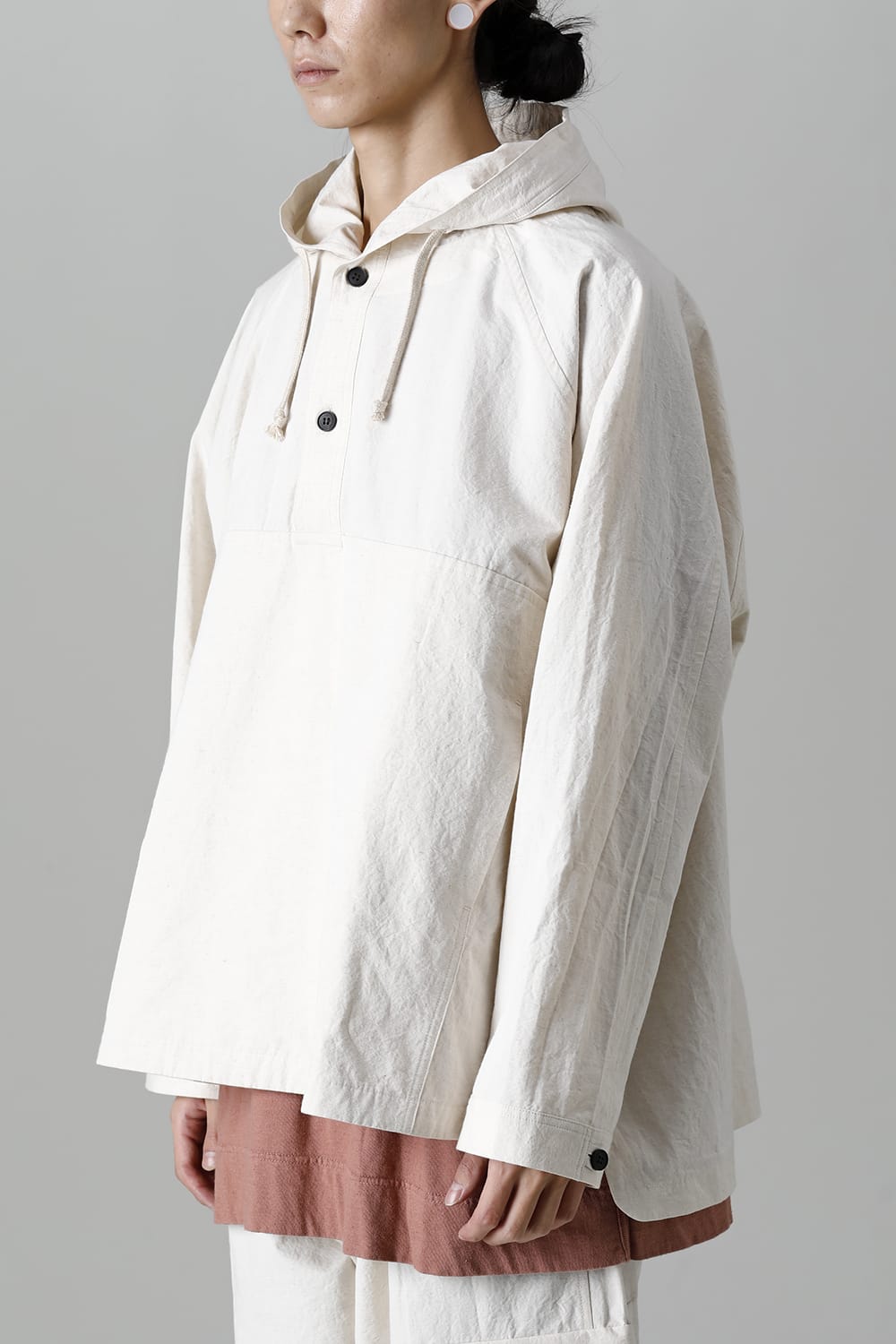 HOODED PULLOVER JACKET KINARI Fine Canvas