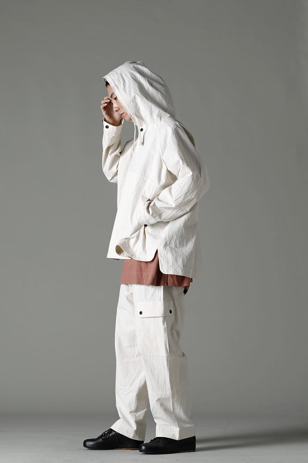 HOODED PULLOVER JACKET KINARI Fine Canvas