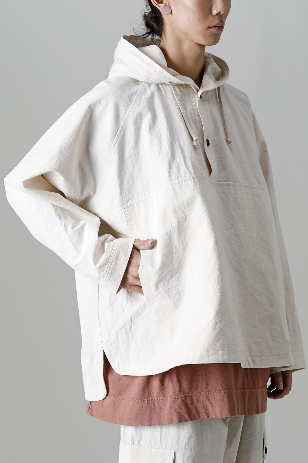 HOODED PULLOVER JACKET KINARI Fine Canvas