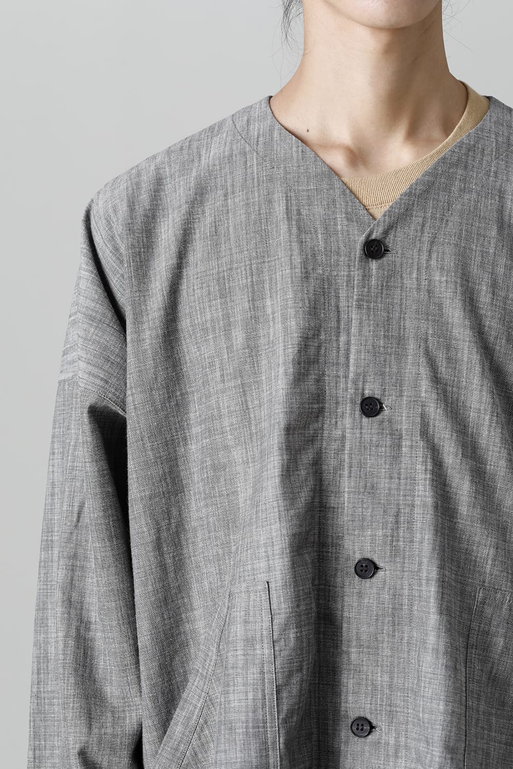 COVERALL SHIRT GREY SUMI Chambrey