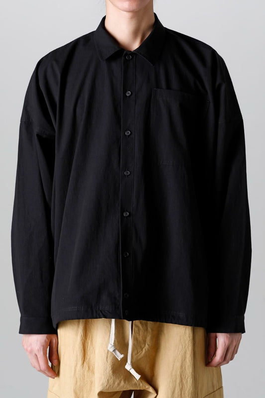 BOMBER SHIRTS Water-Repellent Dense Cloth BLACK