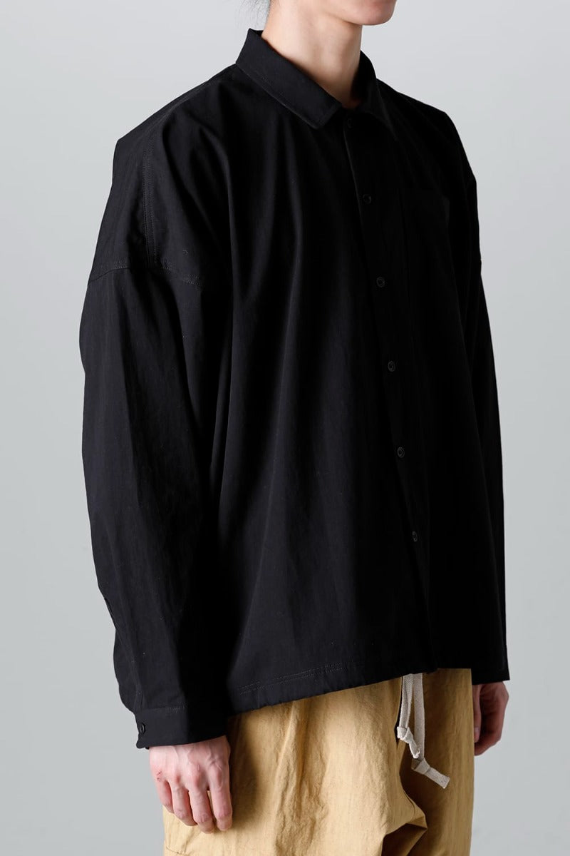 BOMBER SHIRTS Water-Repellent Dense Cloth BLACK